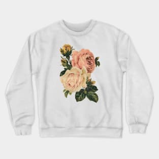 Vintage Roses Floral Flowers Cottagecore Crewneck Sweatshirt